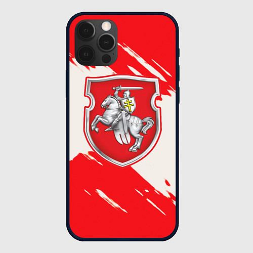 Чехол iPhone 12 Pro Max Belarus герб краски / 3D-Черный – фото 1