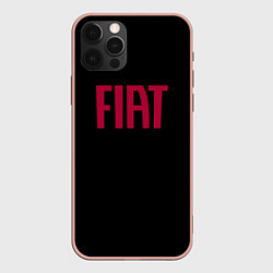 Чехол для iPhone 12 Pro Max Fiat sport auto brend, цвет: 3D-светло-розовый