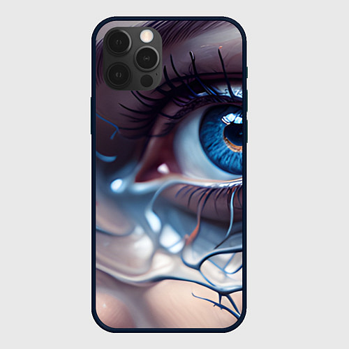 Чехол iPhone 12 Pro Max Нейро око / 3D-Черный – фото 1