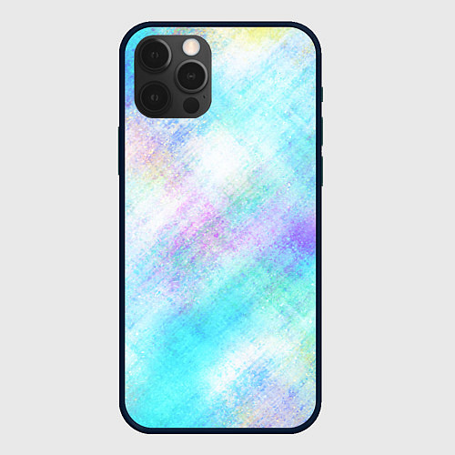 Чехол iPhone 12 Pro Max Голографический перламутр / 3D-Черный – фото 1