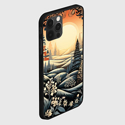 Чехол для iPhone 12 Pro Max Зимний предновогодний пейзаж, цвет: 3D-черный — фото 2