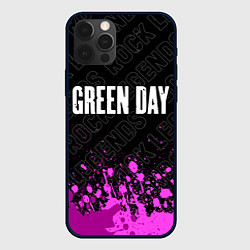 Чехол для iPhone 12 Pro Max Green Day rock legends посередине, цвет: 3D-черный