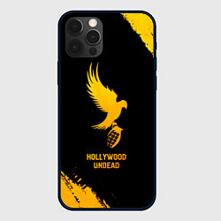 Чехол iPhone 12 Pro Max Hollywood Undead - gold gradient