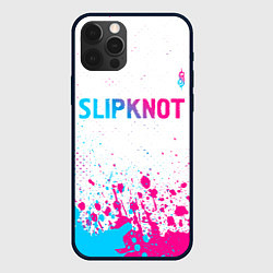 Чехол iPhone 12 Pro Max Slipknot neon gradient style посередине