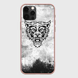 Чехол iPhone 12 Pro Max Texture - разозленный волк