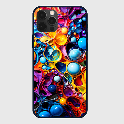 Чехол iPhone 12 Pro Max Космическая фантазия / 3D-Черный – фото 1