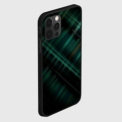 Чехол для iPhone 12 Pro Max Тёмно-зелёная шотландская клетка, цвет: 3D-черный — фото 2