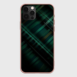 Чехол iPhone 12 Pro Max Тёмно-зелёная шотландская клетка