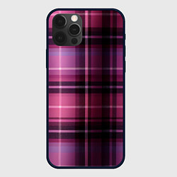 Чехол iPhone 12 Pro Max Фиолетовая шотландская клетка