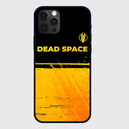 Чехол iPhone 12 Pro Max Dead Space - gold gradient посередине / 3D-Черный – фото 1