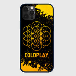 Чехол для iPhone 12 Pro Max Coldplay - gold gradient, цвет: 3D-черный