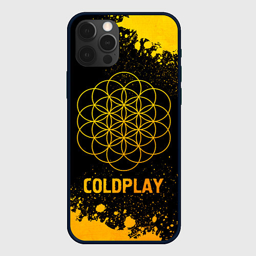 Чехол iPhone 12 Pro Max Coldplay - gold gradient / 3D-Черный – фото 1