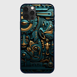 Чехол iPhone 12 Pro Max Асимметричный узор в египетском стиле