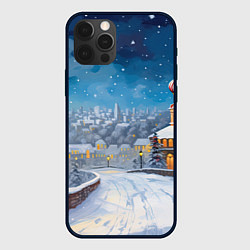 Чехол для iPhone 12 Pro Max Москва новый год, цвет: 3D-черный