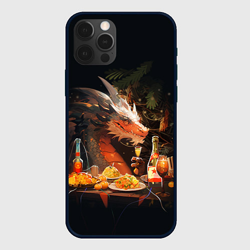 Чехол iPhone 12 Pro Max Дракон - 2024 год / 3D-Черный – фото 1