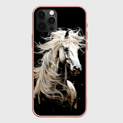 Чехол iPhone 12 Pro Max Лошадь белая в ночи