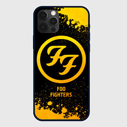 Чехол iPhone 12 Pro Max Foo Fighters - gold gradient