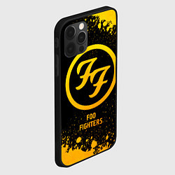 Чехол для iPhone 12 Pro Max Foo Fighters - gold gradient, цвет: 3D-черный — фото 2