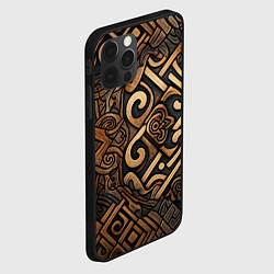 Чехол для iPhone 12 Pro Max Асимметричный узор в викингском стиле, цвет: 3D-черный — фото 2