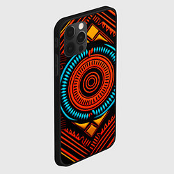 Чехол для iPhone 12 Pro Max Орнамент в африканском стиле на тёмном фоне, цвет: 3D-черный — фото 2