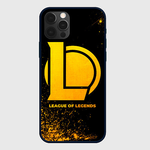 Чехол iPhone 12 Pro Max League of Legends - gold gradient / 3D-Черный – фото 1