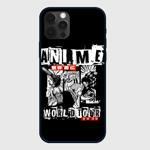 Чехол iPhone 12 Pro Max Трио аниме сененов / 3D-Черный – фото 1