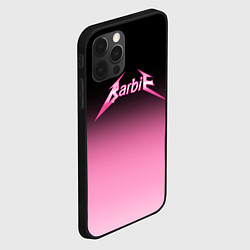 Чехол для iPhone 12 Pro Max Барби - стиль металлики: градиент, цвет: 3D-черный — фото 2