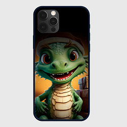 Чехол для iPhone 12 Pro Max Новогодний 2024 дракон, цвет: 3D-черный