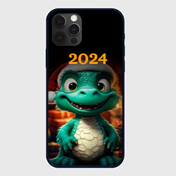 Чехол iPhone 12 Pro Max Зеленый дракон 2024