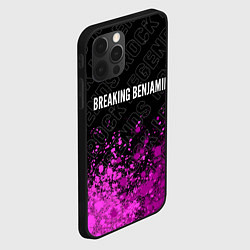 Чехол для iPhone 12 Pro Max Breaking Benjamin rock legends посередине, цвет: 3D-черный — фото 2