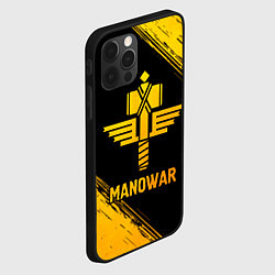 Чехол для iPhone 12 Pro Max Manowar - gold gradient, цвет: 3D-черный — фото 2