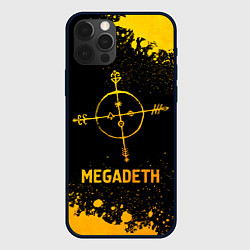 Чехол iPhone 12 Pro Max Megadeth - gold gradient