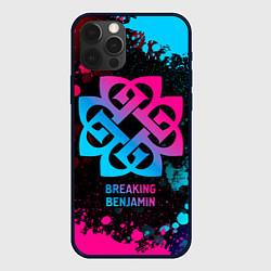 Чехол iPhone 12 Pro Max Breaking Benjamin - neon gradient