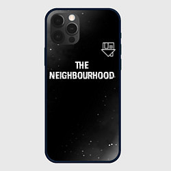 Чехол для iPhone 12 Pro Max The Neighbourhood glitch на темном фоне посередине, цвет: 3D-черный