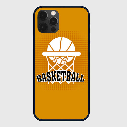 Чехол iPhone 12 Pro Max Basketball - кольцо и мяч / 3D-Черный – фото 1