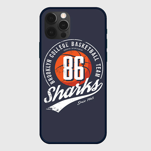 Чехол iPhone 12 Pro Max Basketball sharks / 3D-Черный – фото 1