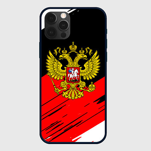 Чехол iPhone 12 Pro Max Рерб РФ краски / 3D-Черный – фото 1