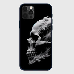 Чехол для iPhone 12 Pro Max Дымный череп, цвет: 3D-черный