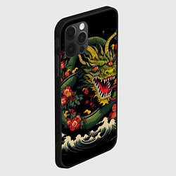 Чехол для iPhone 12 Pro Max Зеленый дракон, цвет: 3D-черный — фото 2