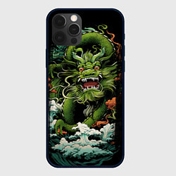 Чехол iPhone 12 Pro Max Зеленый дракон символ года