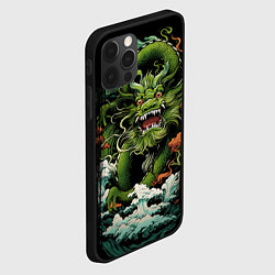 Чехол для iPhone 12 Pro Max Зеленый дракон символ года, цвет: 3D-черный — фото 2