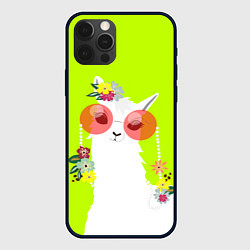 Чехол iPhone 12 Pro Max Лама - альпака в розовых очках