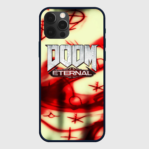 Чехол iPhone 12 Pro Max Doom Eteranal символы марса / 3D-Черный – фото 1