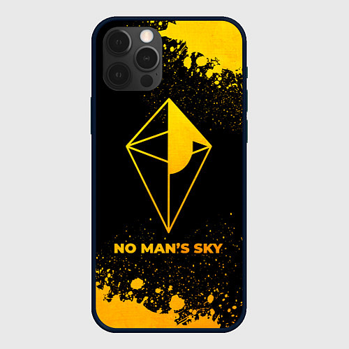 Чехол iPhone 12 Pro Max No Mans Sky - gold gradient / 3D-Черный – фото 1