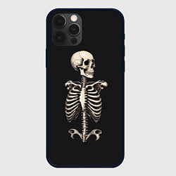 Чехол для iPhone 12 Pro Max Скелет улыбается, цвет: 3D-черный