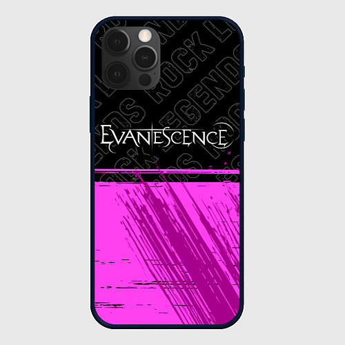 Чехол iPhone 12 Pro Max Evanescence rock legends посередине / 3D-Черный – фото 1