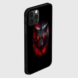 Чехол для iPhone 12 Pro Max Огненный волк, цвет: 3D-черный — фото 2