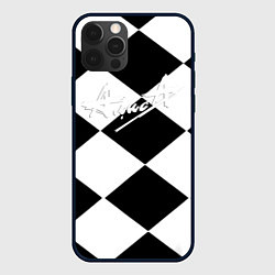 Чехол для iPhone 12 Pro Max Алиса шахматная клетка, цвет: 3D-черный