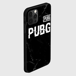 Чехол для iPhone 12 Pro Max PUBG glitch на темном фоне посередине, цвет: 3D-черный — фото 2