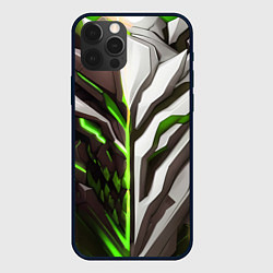 Чехол для iPhone 12 Pro Max Броня адская и райская зелёная, цвет: 3D-черный